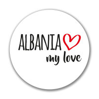 Aufkleber Albania my love Sticker 10cm