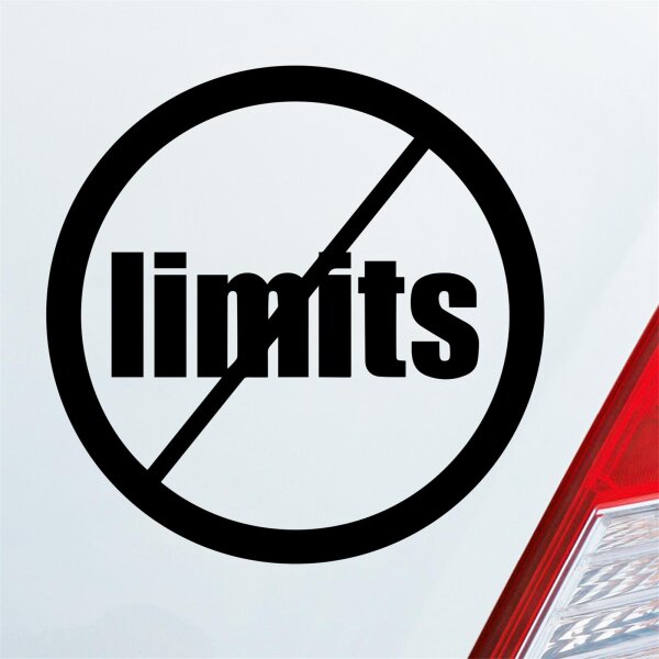 No Limits Keine Speed Drive Tuning JDM Auto Aufkleber Sticker Heckscheibenaufkleber