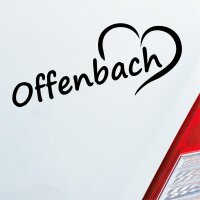 Auto Aufkleber Offenbach Herz Stadt City Liebe Love Heart...