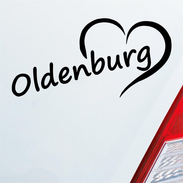 Auto Aufkleber Oldenburg Herz Stadt City Love Liebe 16,5x8 cm