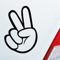 Peace Shocker Zeichen Tuning Auto Aufkleber Sticker Heckscheibenaufkleber