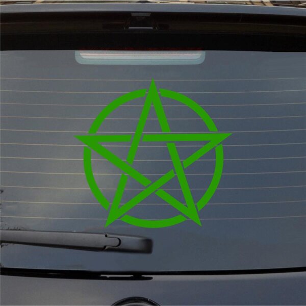 Pentagram Druidenfuß Gothic Auto Aufkleber Sticker Heckscheibenaufkleber
