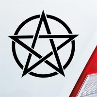 Pentagram Druidenfuß Gothic Hexe Stern Satan Auto Aufkleber Sticker Heckscheibenaufkleber