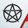 Pentagram Druidenfuß Gothic Hexe Stern Satan Auto Aufkleber Sticker Heckscheibenaufkleber
