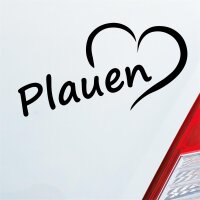 Auto Aufkleber Plauen Herz Stadt City Liebe Love Heimat...
