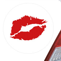 Aufkleber Kussmund Lippen Sticker 10cm