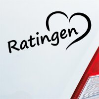 Auto Aufkleber Ratlingen Herz Stadt City Liebe Love Heart...