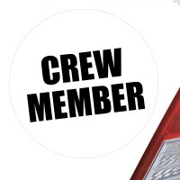 Aufkleber Crew Member Schriftzug Sticker 10cm