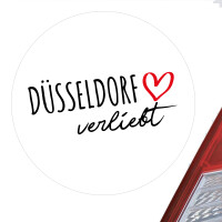 Aufkleber Düsseldorf verliebt Sticker 10cm