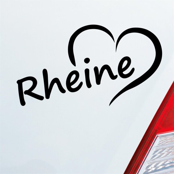 Auto Aufkleber Rheine Herz Stadt City Liebe Love Heimat 14,5x8 cm