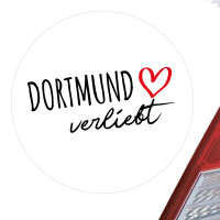 Aufkleber Dortmund verliebt Sticker 10cm