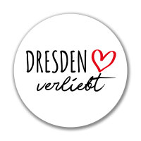 Aufkleber Dresden verliebt Sticker 10cm
