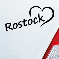 Auto Aufkleber Rostock Herz Stadt City Love Liebe Heimat...