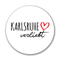 Aufkleber Karlsruhe verliebt Sticker 10cm