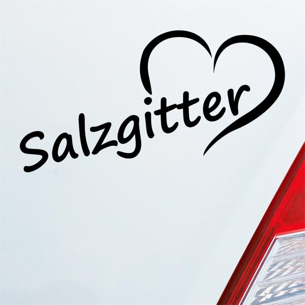 Auto Aufkleber Salzgitter Herz Stadt City Liebe Love 17,5x8 cm