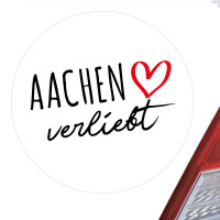 Aufkleber Aachen verliebt Sticker 10cm