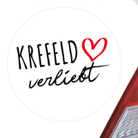 Aufkleber Krefeld verliebt Sticker 10cm