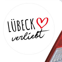 Aufkleber Lübeck verliebt Sticker 10cm
