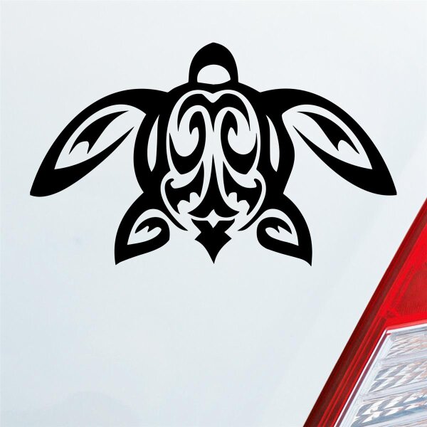 Schildkröte Turtle Schildi Kröte Tribal Auto Aufkleber Sticker Heckscheibenaufkleber