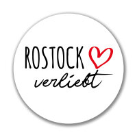Aufkleber Rostock verliebt Sticker 10cm