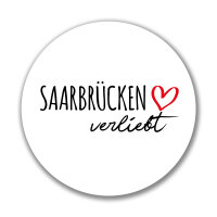 Aufkleber Saarbrücken verliebt Sticker 10cm