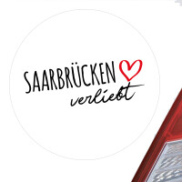 Aufkleber Saarbrücken verliebt Sticker 10cm