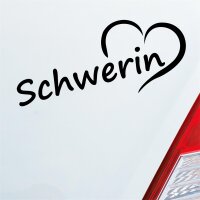 Auto Aufkleber Schwerin Herz Stadt City Liebe Love Heimat...