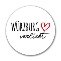 Aufkleber Würzburg verliebt Sticker 10cm
