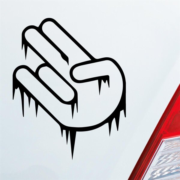Shocker Winter ICE Schnee EIS Auto Aufkleber Sticker Heckscheibenaufkleber