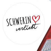 Aufkleber Schwerin verliebt Sticker 10cm