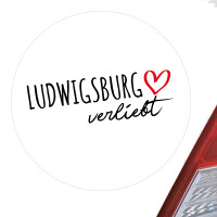 Aufkleber Ludwigsburg verliebt Sticker 10cm