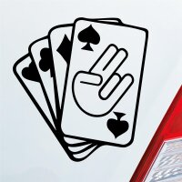 Spielkarten Shocker Poker Tuning Auto Aufkleber Sticker...
