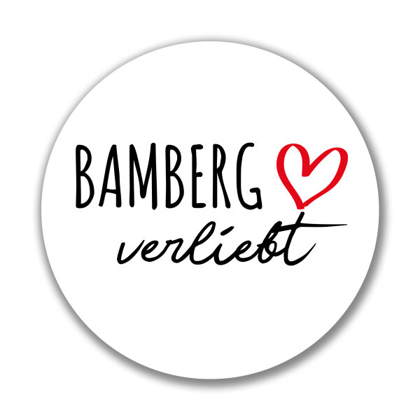Aufkleber Bamberg verliebt Sticker 10cm