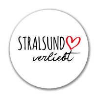Aufkleber Stralsund verliebt Sticker 10cm