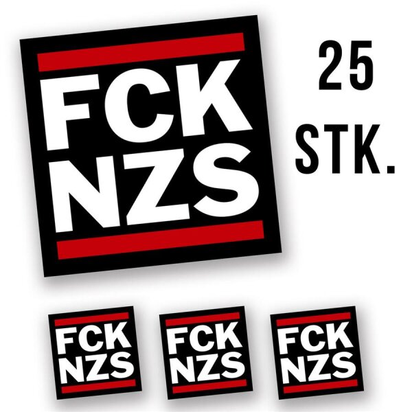 Hellweg Druckerei FCK NZS Aufkleber 25 Stück 5,2x5,2cm