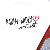 Aufkleber Baden-Baden verliebt Sticker 10cm