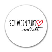 Aufkleber Schweinfurt verliebt Sticker 10cm