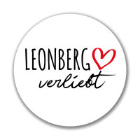 Aufkleber Leonberg verliebt Sticker 10cm