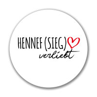 Aufkleber Hennef (Sieg) verliebt Sticker 10cm