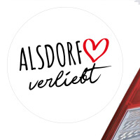 Aufkleber Alsdorf verliebt Sticker 10cm