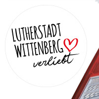Aufkleber Lutherstadt Wittenberg verliebt Sticker 10cm