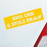 100% Prozent Ossi und stolz Drauf Auto Aufkleber Sticker...
