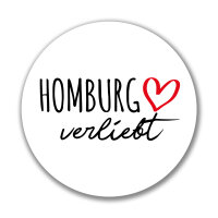 Aufkleber Homburg verliebt Sticker 10cm