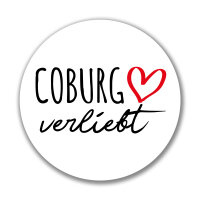 Aufkleber Coburg verliebt Sticker 10cm