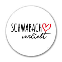 Aufkleber Schwabach verliebt Sticker 10cm