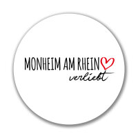 Aufkleber Monheim am Rhein verliebt Sticker 10cm