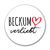 Aufkleber Beckum verliebt Sticker 10cm