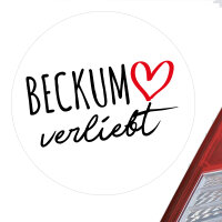 Aufkleber Beckum verliebt Sticker 10cm