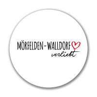Aufkleber Mörfelden-Walldorf verliebt Sticker 10cm