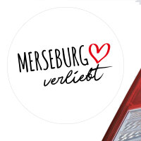 Aufkleber Merseburg verliebt Sticker 10cm